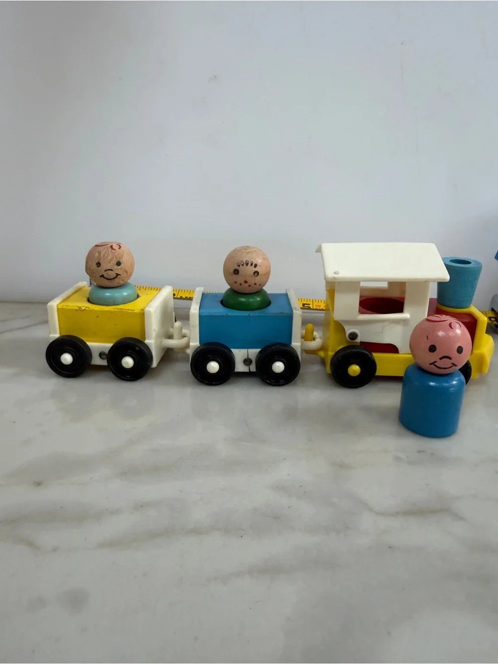 Fisher Price Classic Wooden Pull-Along Train Toy with figurines 3